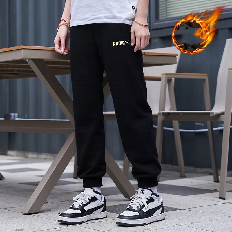 

Черные спортивные повседневные брюки Puma на бархатной подкладке для мужчин и женщин 69371201