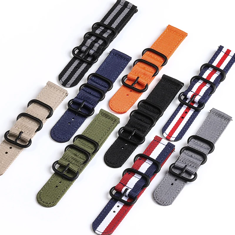 Woven Nylon Sport Band 18mm 24mm 22mm 20mm for Samsung Watch 6 5 4 3 Gear S3 for Amazfit Women Men Universal Replacement Strap