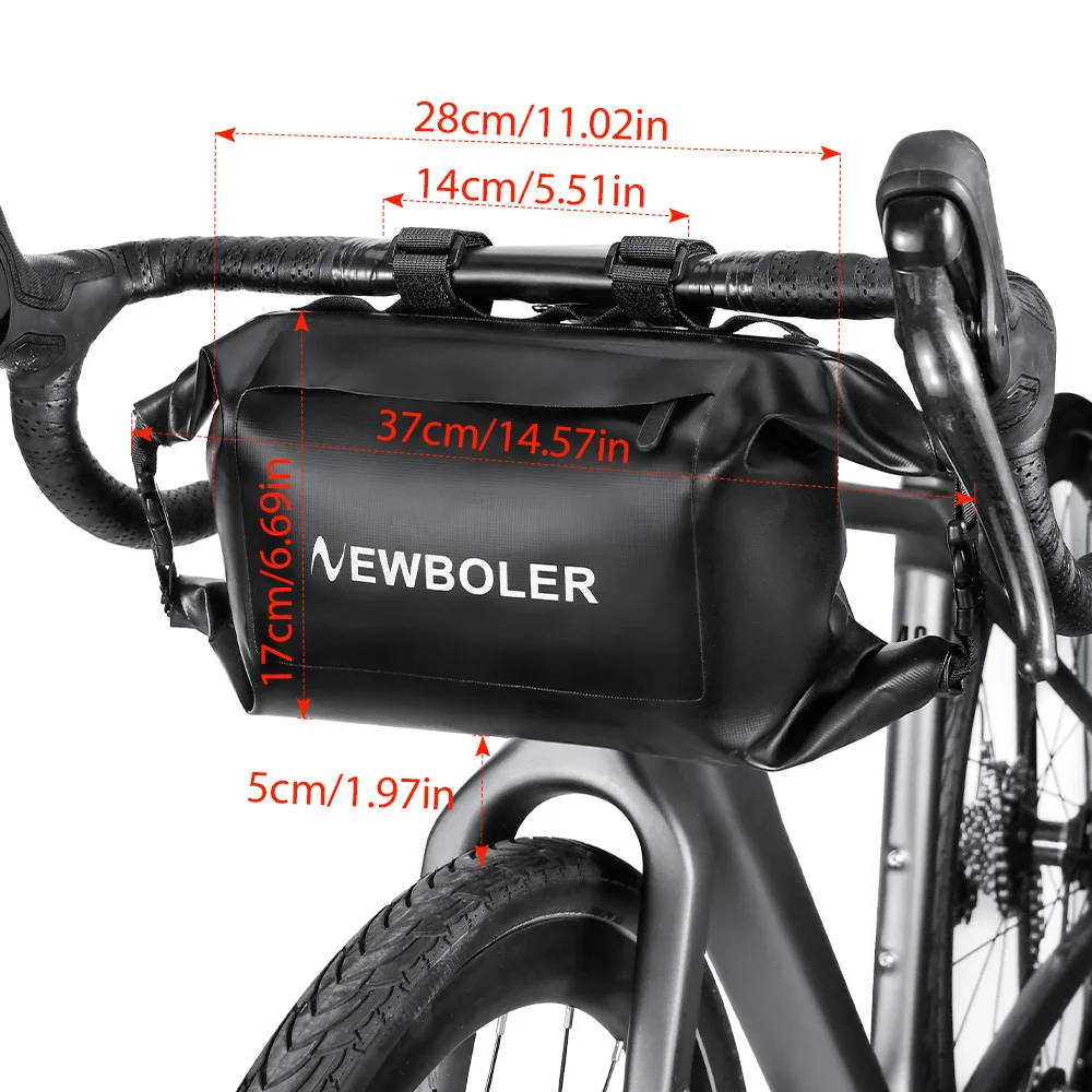 NEWBOLER NEUE 7L Fahrrad Vorne Rohr Tasche Wasserdichte Fahrrad Lenker Korb Pack Radfahren Front Rahmen Pannier Fahrrad Zubehör – Detail 4