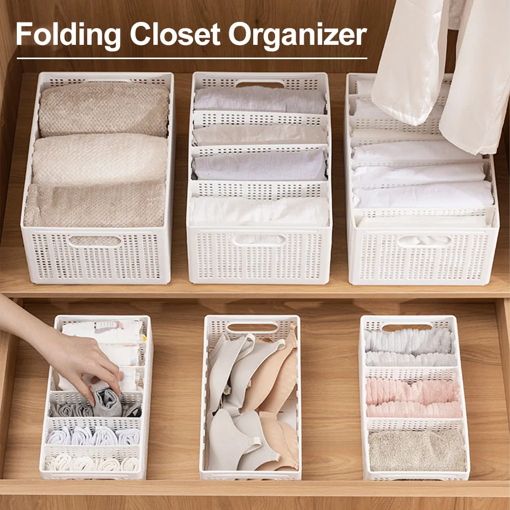 

Underwear Bra Organizer Storage Box Durable PlasticClothes Organizer Trousers Clothes Jeans Storage Boxes Drawers Separator Box