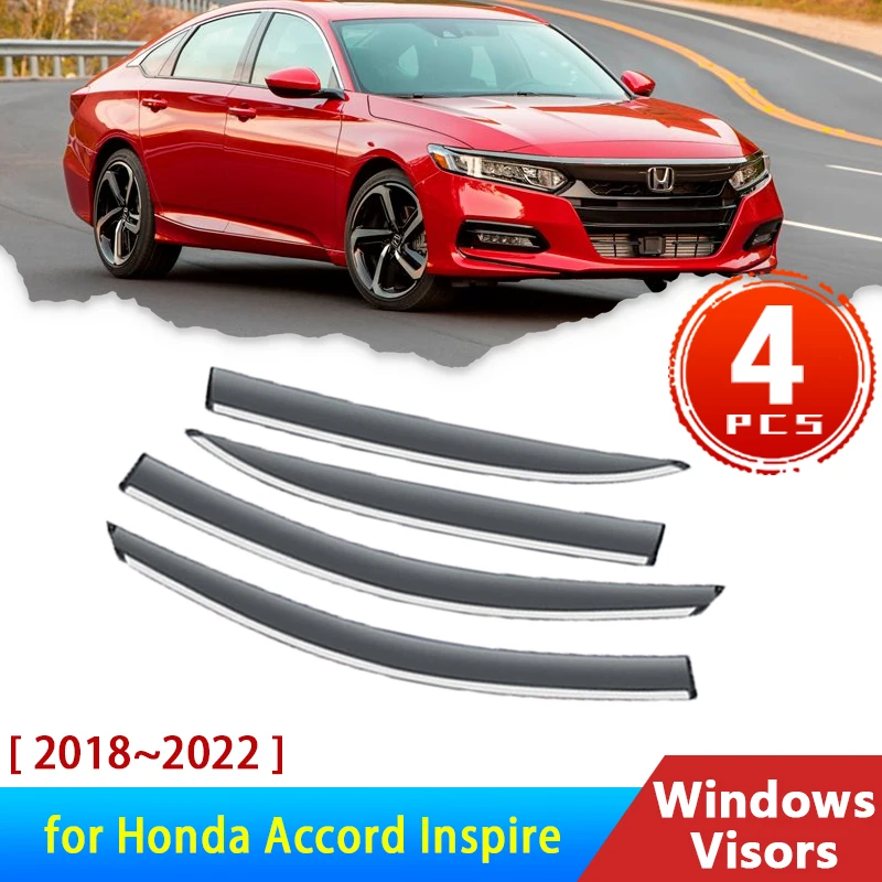 

Windshield for Honda Accord LX Inspire 10th 2018~2022 Accessories Car Side Window Visors Deflectors Awing Trim Sun Rain Eyebrow