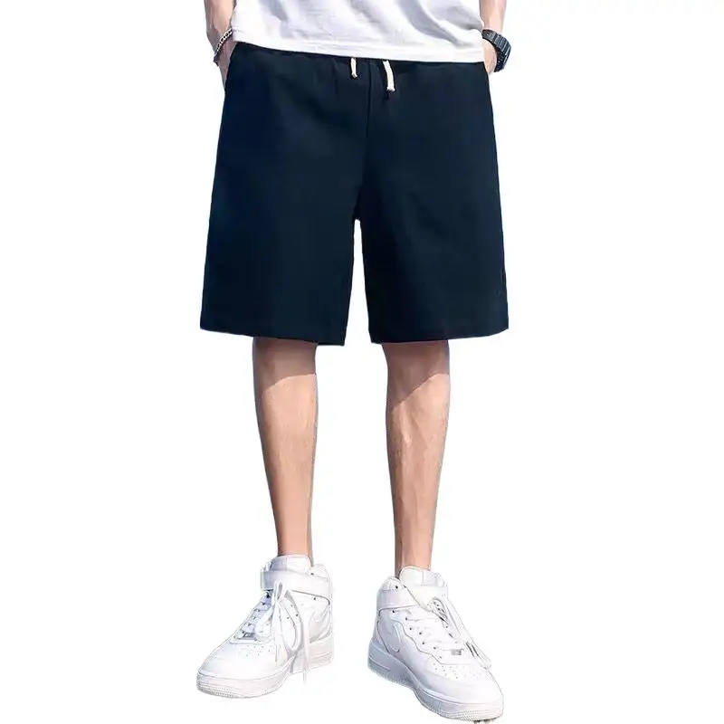 Plus size cotton linen Shorts Men Casual Beach Shorts Quality Bottoms Elastic Waist Board shorts  men summer trouser