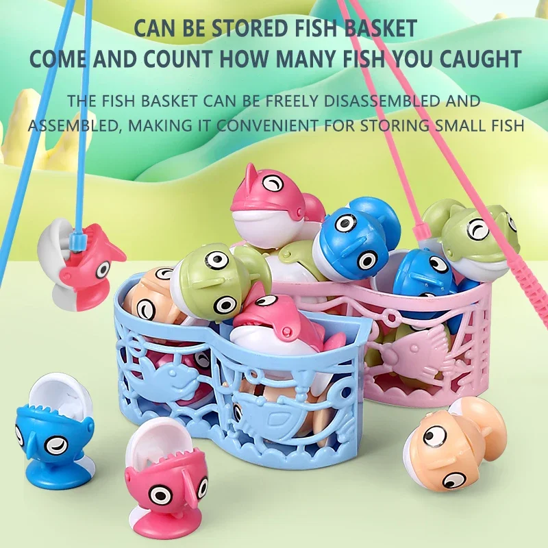 Giocattoli da pesca magnetici Gioco di pesca musicale rotante per bambini Regalo di compleanno e Natale Giochi interattivi genitore-figlio