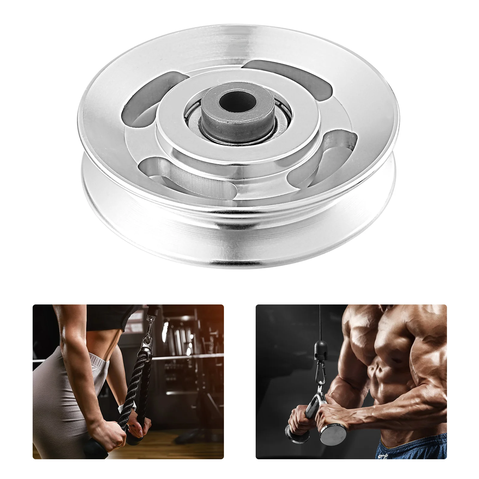 Aluminum Alloy Pulley Fitness Accessories Wheel Bearing Accessory Cable Machine Universal Gym Equipment Poleas para