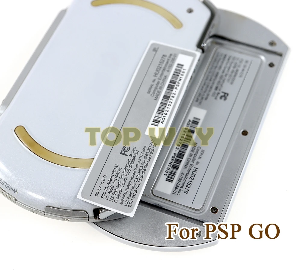 Etiqueta adhesiva de 5 piezas para consola PSP GO, cubierta de Host táctil trasera, etiqueta de placa frontal