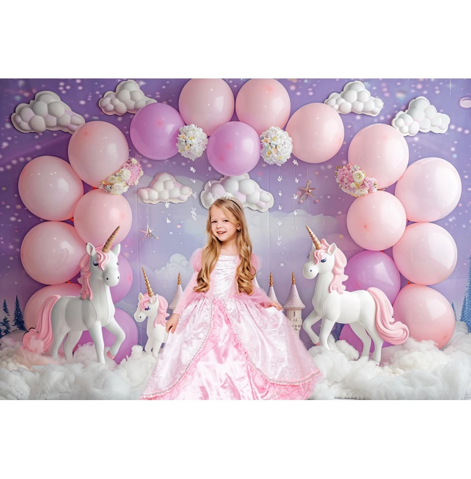 Baru Lahir Bayi Ulang Tahun Pertama Latar Belakang Kue Smash Anak Perempuan Laki-laki Pink Biru Balon Tenda Bunga Ruang Interior Fotografi Latar Belakang Props