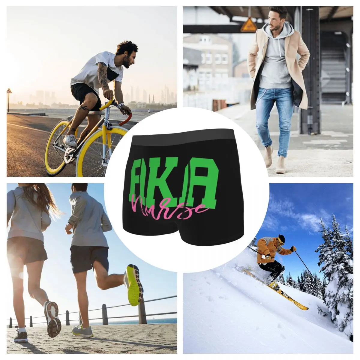 복서 팬티 반바지 아카 셔츠 아카 선물 아카 간호사 팬티 남성용 편안한 속옷 남자친구 선물