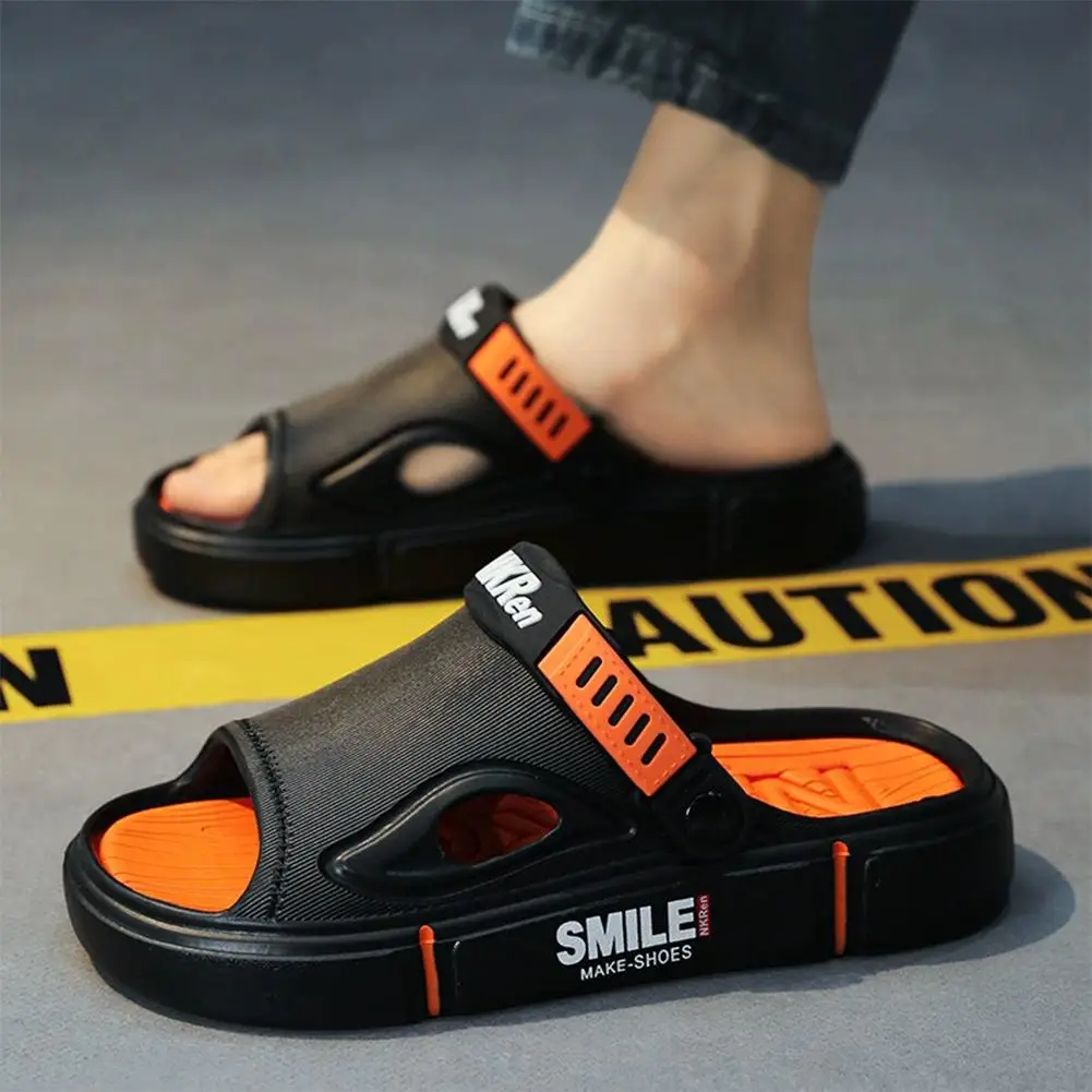 Men's Slippers Outdoor Two Ways Wear Slides Casual Non Slip Beach Indoor Slides Outdoor Beach  Sandals Comfortable Soft Slides