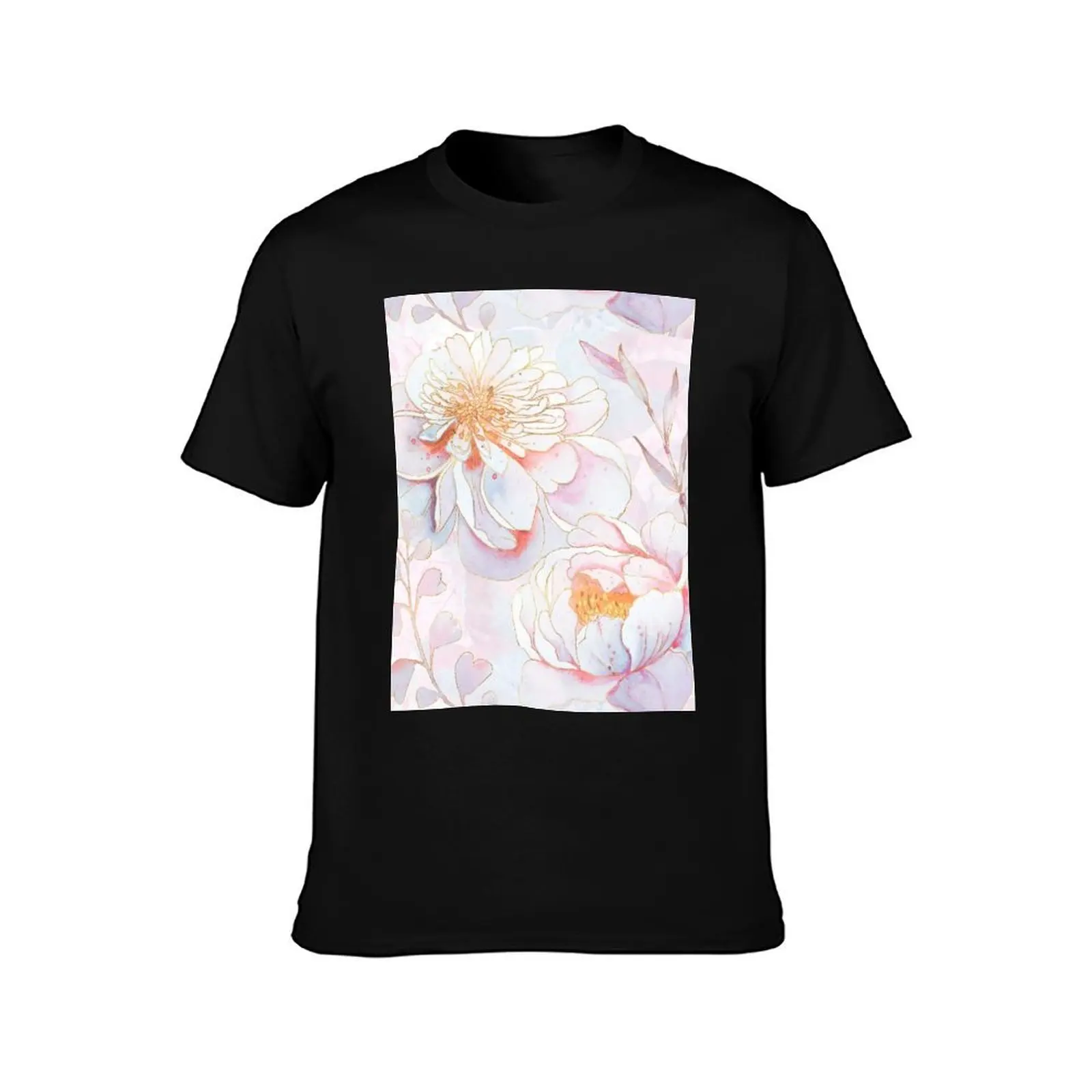 Maisie's Peonies dreamy pastel garden floral T-Shirt vintage graphic shirts t shirt for men