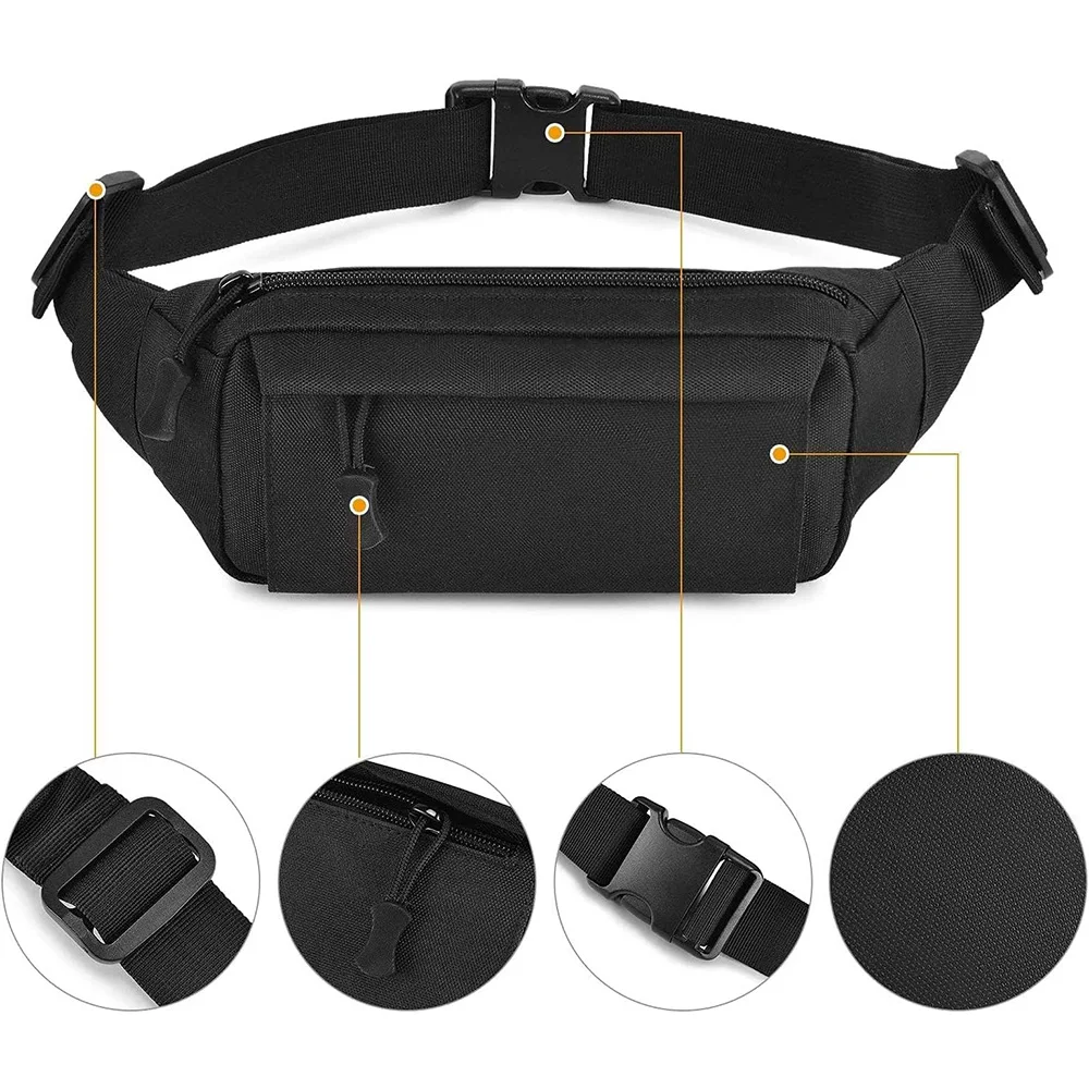 Bolsa de cintura masculina, bolsa para celular, esportes multifuncionais, camuflagem ao ar livre, bolsa crossbody de ombro único, peito A-DH