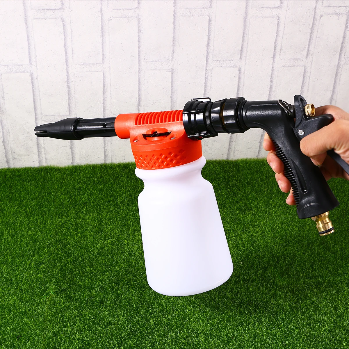 

Car Wash Foam Water Gun 900ml 2 in 1 Spray Thick Foaming Soap Generator for Vehicle Motorcycle Home Balcony Cleaning