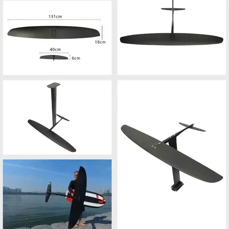 Large Wings Surfing Foil Surfboard Booster Carbon Wing With Aluminum Mast Fuselage Base