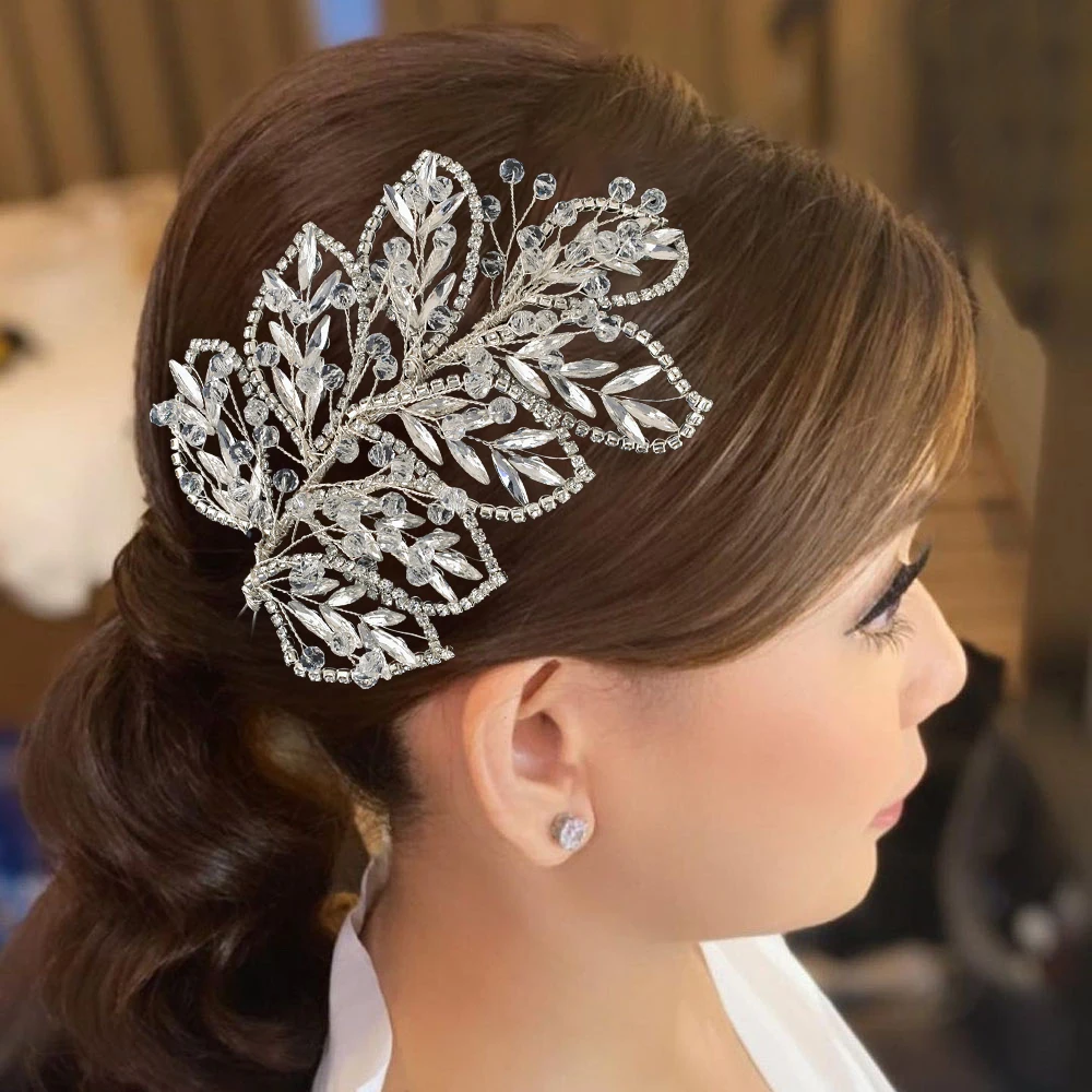 DZ152 Shiny Wedding Headpieces Rhinestone Woman Hair Accessories Bride Tiara Hair Jewelry Gift Queen Party Banquet Headwear