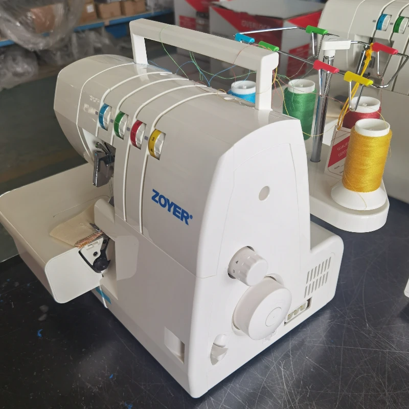ZY7032 Domestic Flat-Bed Lock Stitch Overlock Sewing Machine with Single Needle Needle Feed Motor 2/3/4 Thread Overlock