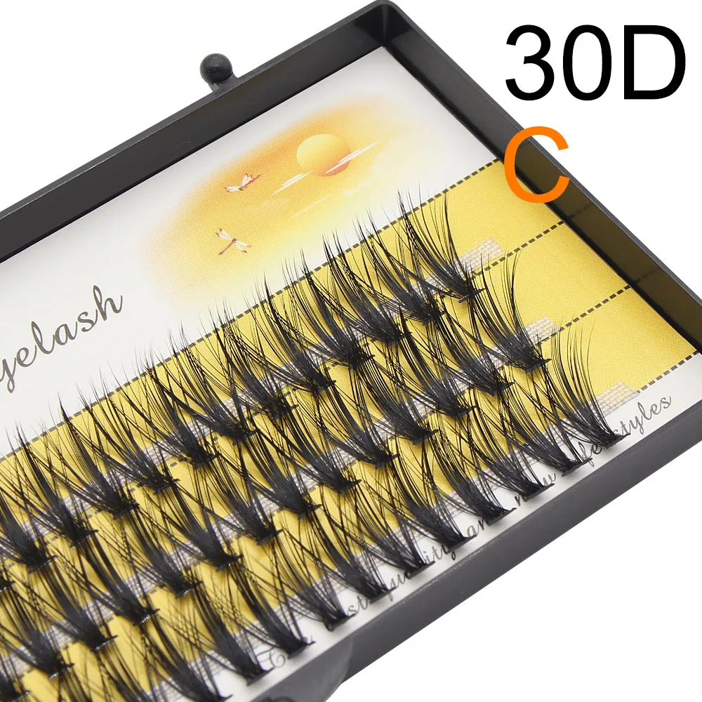 Wholesale 10D/20D/30D Lashes Cluster Eyelash Extension Faux Bunche Individual Makeup Cilias Natural Long Black 3D Volume Effect