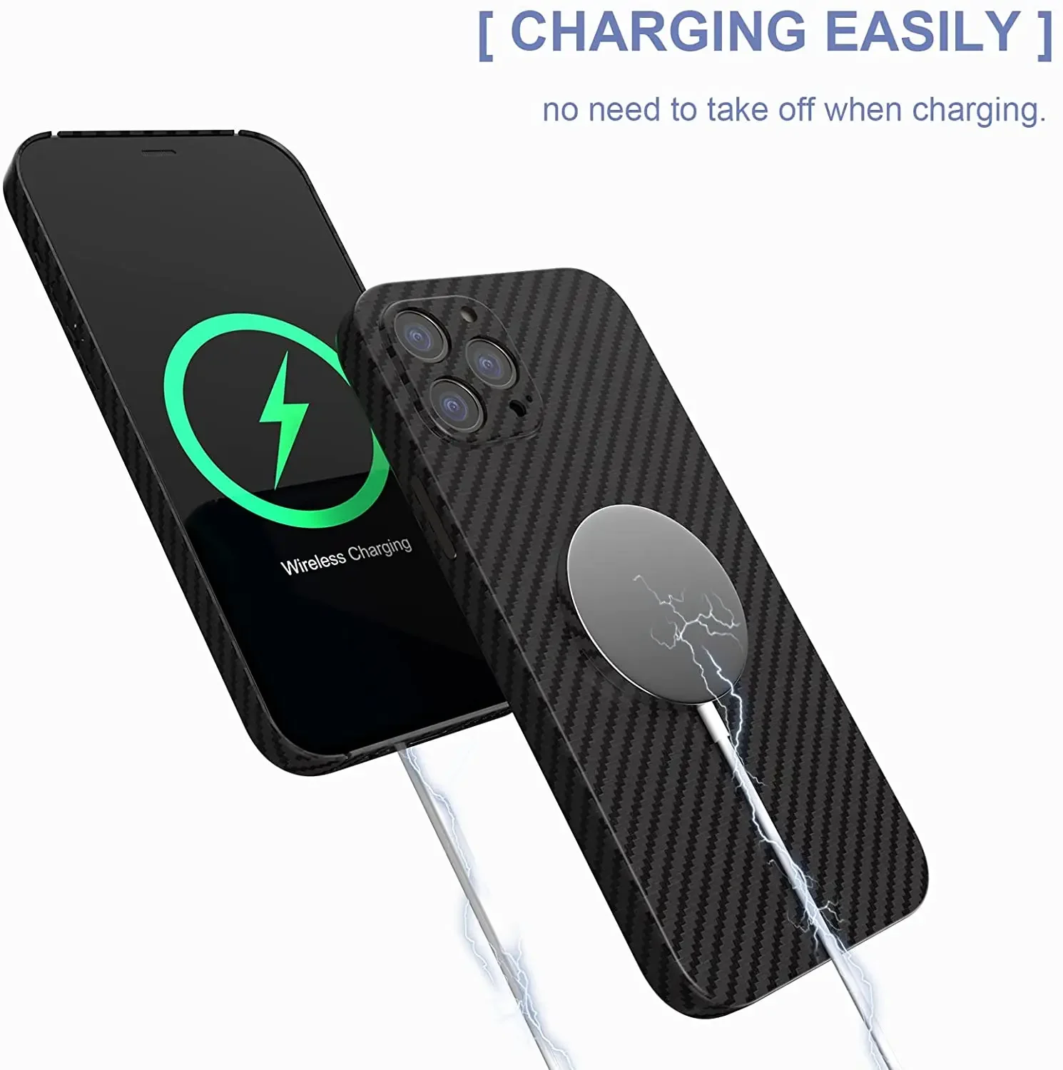 Carbon Fiber Case for iPhone 13 12 11 Pro XS Max XR 7 8 SE 2020 , Real Carbon Fiber Matte Aramid Slim Light Shockproof Case