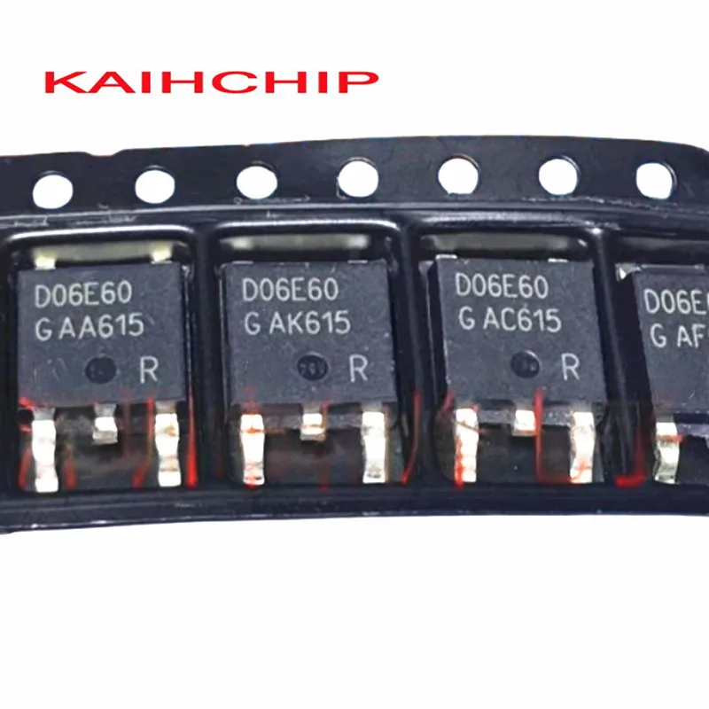 10PCS D06E60 TO-252  IDD06E60 600V 6A MOSFET Field-effect Transistor