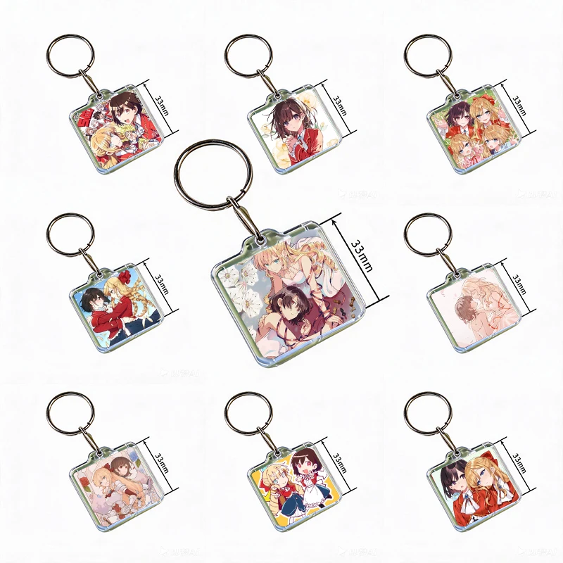 I'm in Love with The Villainess Acrylic Keychain Handmade Hanging for Clothes Backpack Decoration Accessories Gifts with Friends