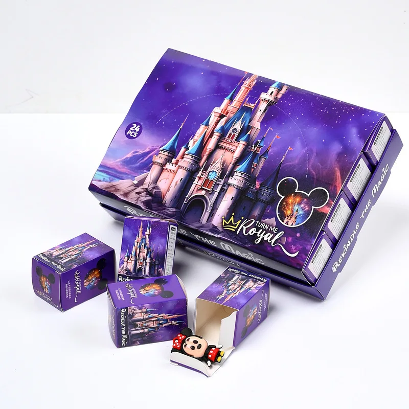 Nueva caja ciega de Disney, colgante de muñeca de punto, 24 cajas pequeñas, conjunto completo, regalo sorpresa para estudiantes y niños, regalo pequeño de recompensa para fiesta