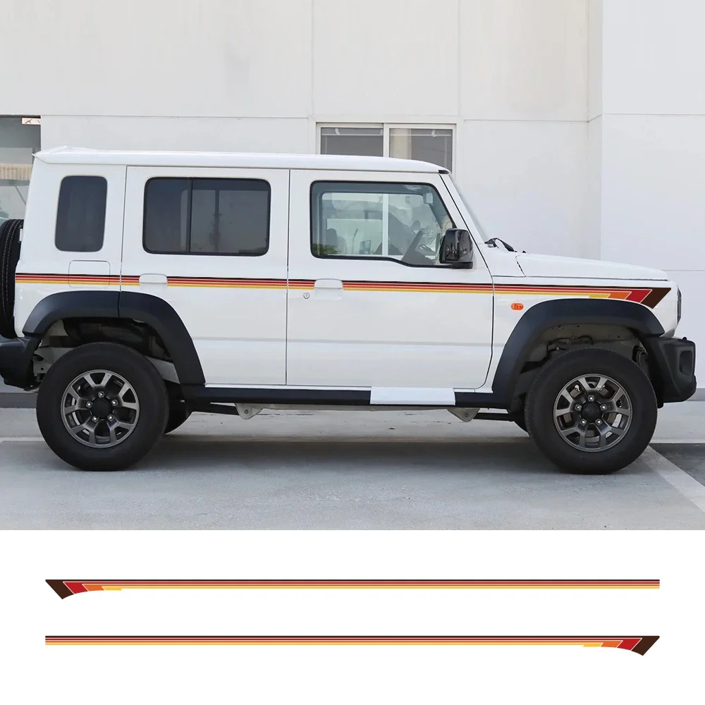 For SUZUKI JIMNY 2023-2024 XL Wagon Car Door Side Stickers Auto Boby Stripe Decal Kit Waterproof Vinyl Film Car Accessories