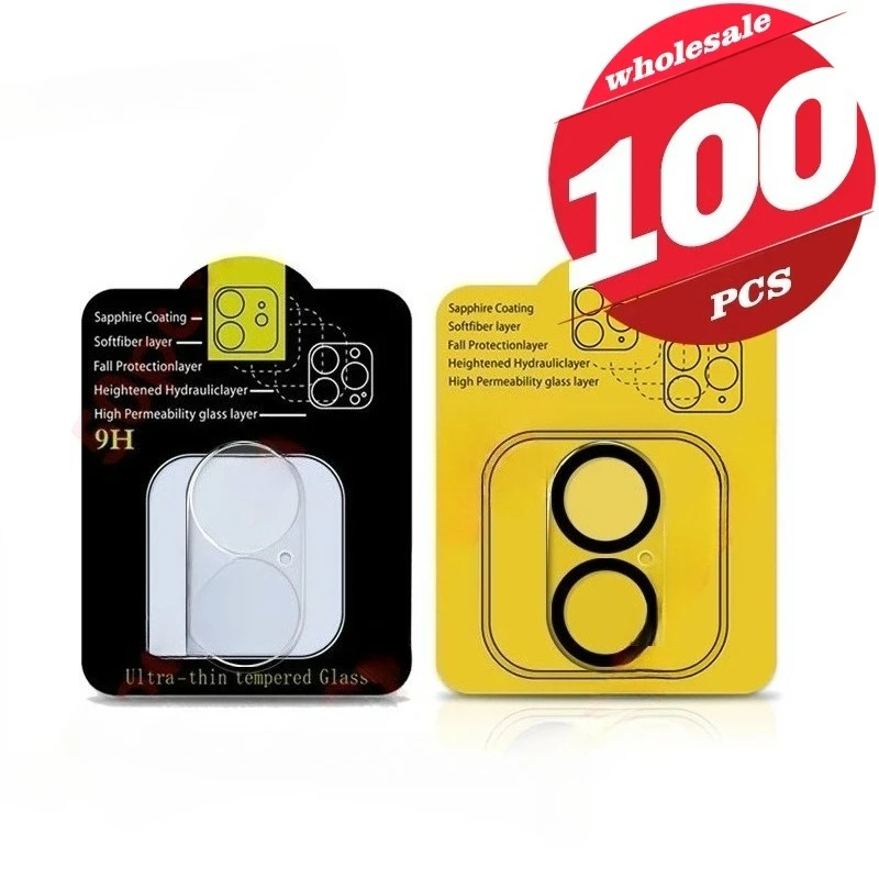 

100Pcs Full Cover Back Camera Lens Protectors For iPhone 16 Pro Max Plus Clear 3D Tempered Glass Cover Film