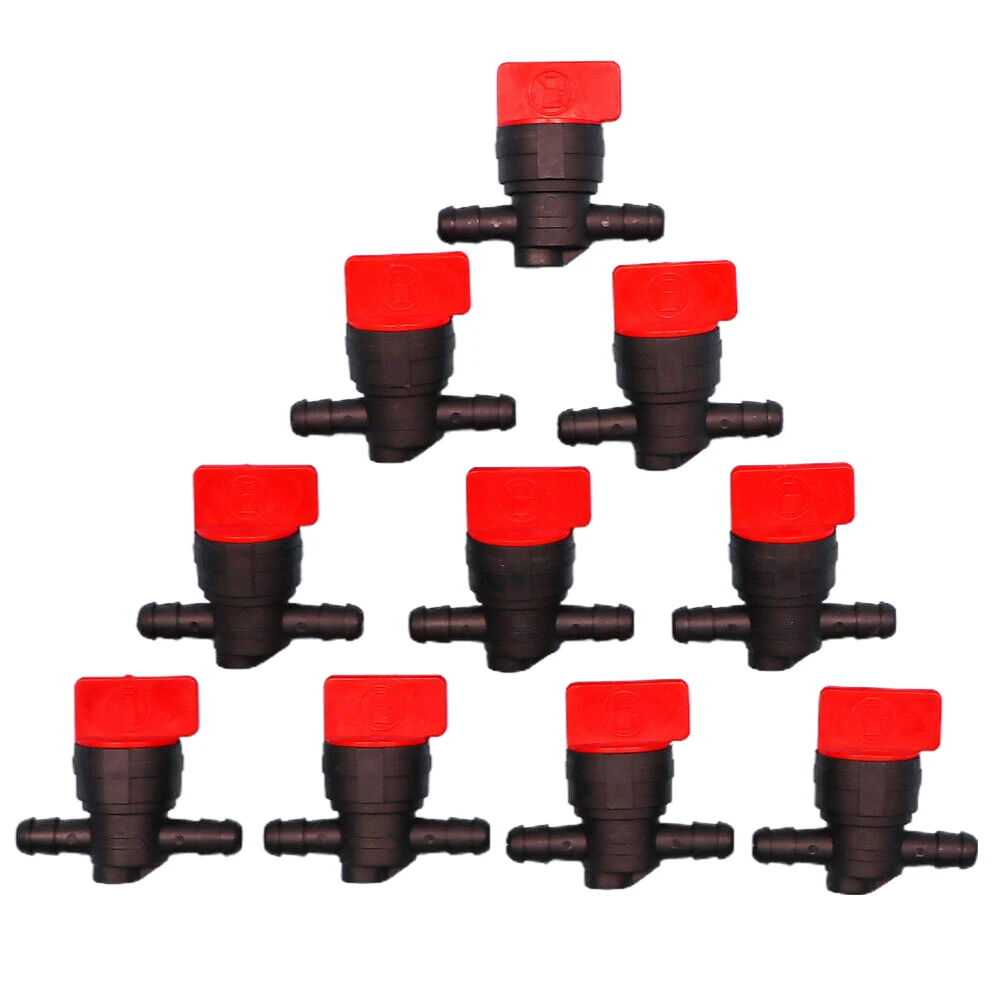 /10 /Pack /1/4 Inch In Line Fuel Gas Filter Shut Off Valve With Clamps For Wheel Horse 54-3150 Lawn Mower Generator Garden Tool