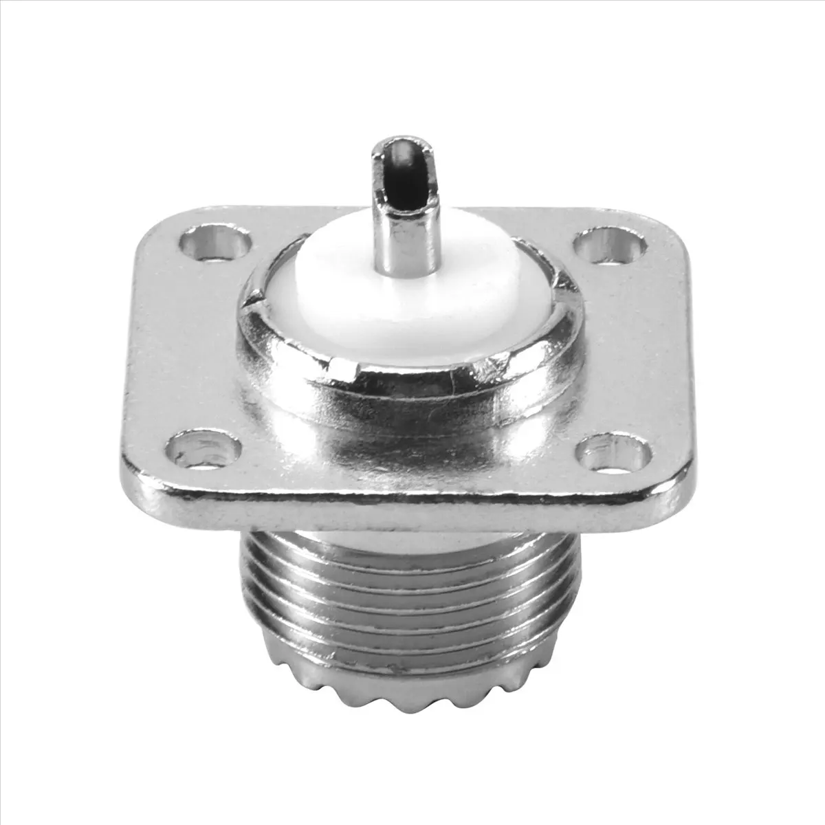 AT42 UHF Female SO239 Panel Chassis Mount Flange Deck Mount Solder Cup Connector
