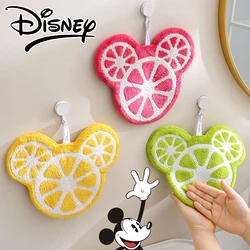 Disney Mickey Mouse Hand Towel Cute Hand Wipes Kitchen Bathroom Quick Dry Soft Coral Fleece Cleaning Cloth Hanging Handkerchief