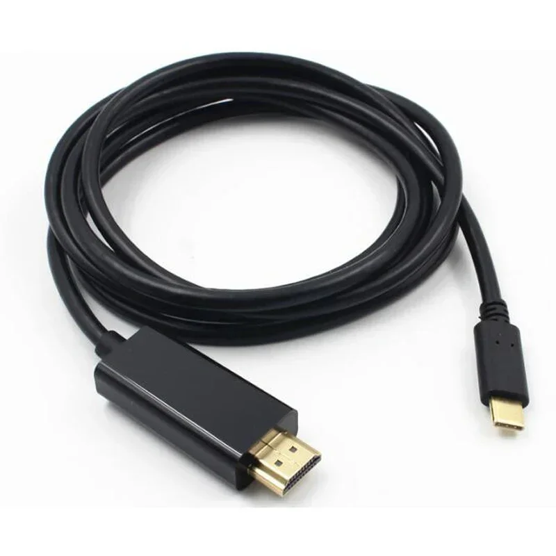 1.8M 고속 타입 C USB-C 남성 - HDMI 남성 울트라 HD 4K 1080P 어댑터 케이블 플러그 앤 플레이 케이블 (화웨이, 맥북, 삼성용)