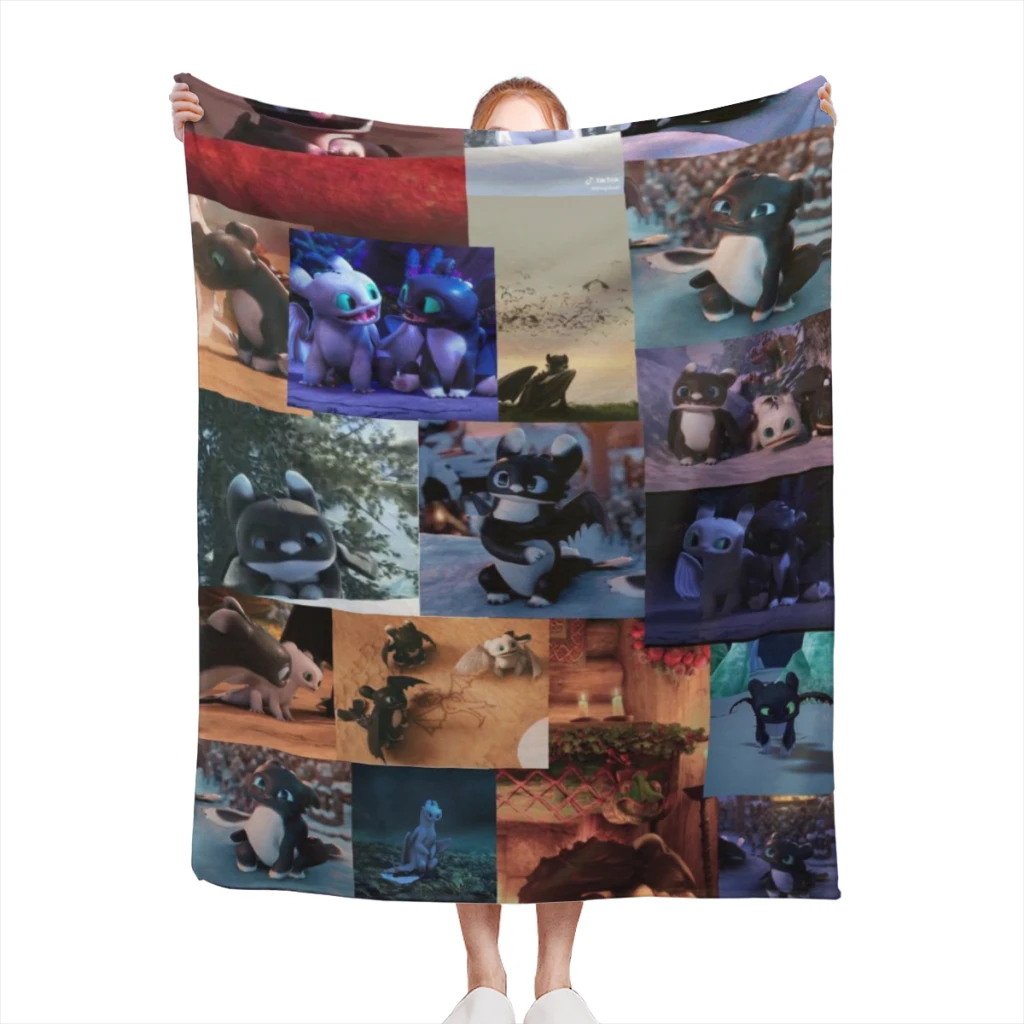 

How To Train Your Dragon Blanket Sofa Bedroom Bed Home Office Nap Blanket Car Travel Picnic Blankets Gift