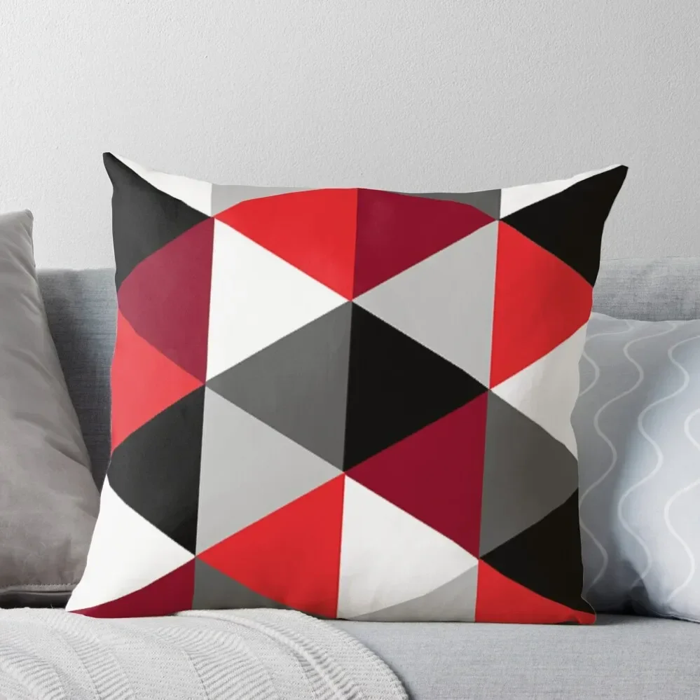 Red, Black, White and Grey Pattern Throw Pillow New year pillow cover luxury Decorative Cushion Cover Pillowcase Pillow