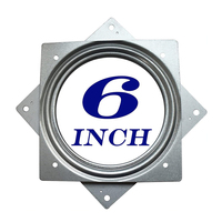 6Inch Rotating Bearing Plate Lazy Susan Hardware Square Turntable Swivel Plate for Serving Trays Kitchen Revolving Storage Racks