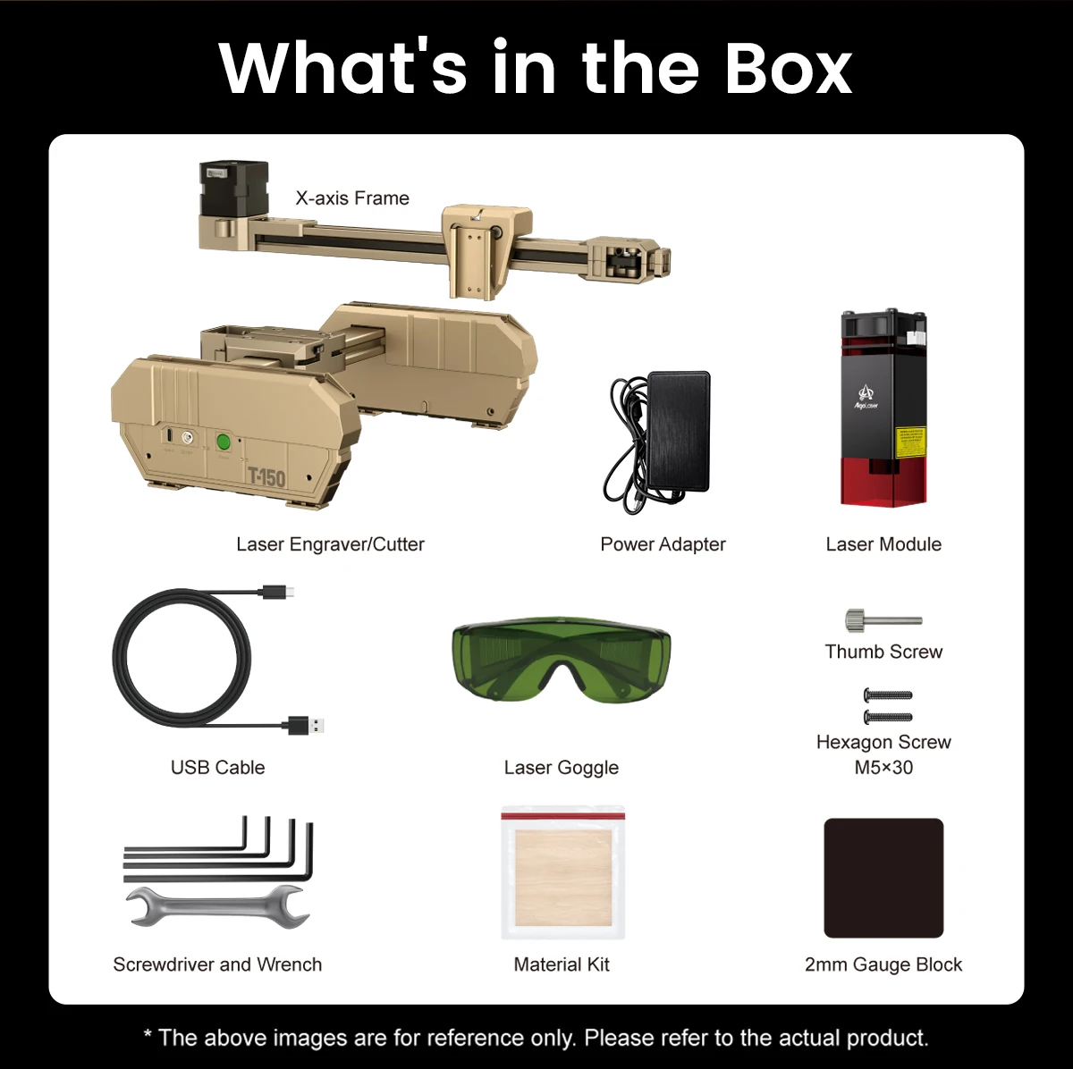 AlgoLaser T150 2.5W 6W 10W High Precision Portable Laser Engraving Machine Easy to Use Fast With Rotary Roller Chuck  Wood Gift