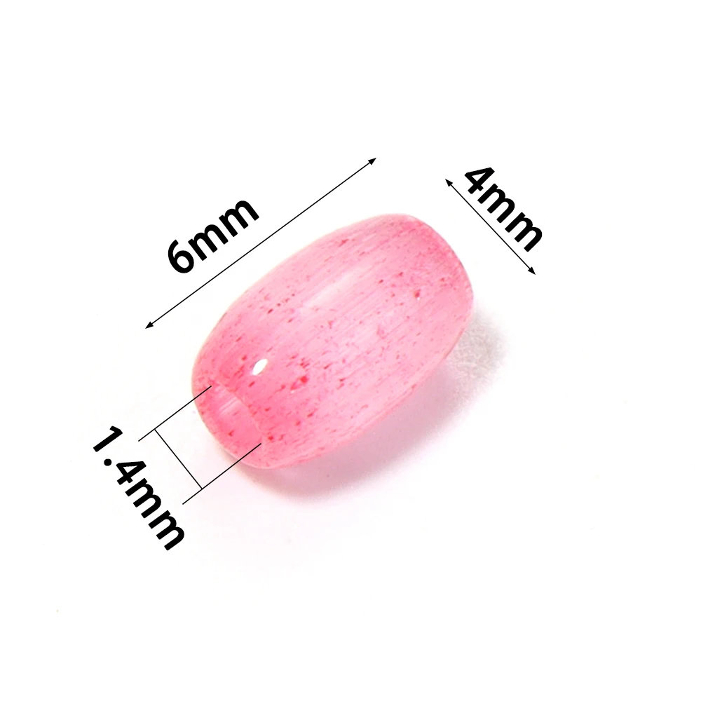 30g Cat Eye Glass Rice Beads 4x6mm Spacer Brushed Oval Glass Bead for Jewelry Making Crafts DIY Necklace Bracelet Accessories view 3