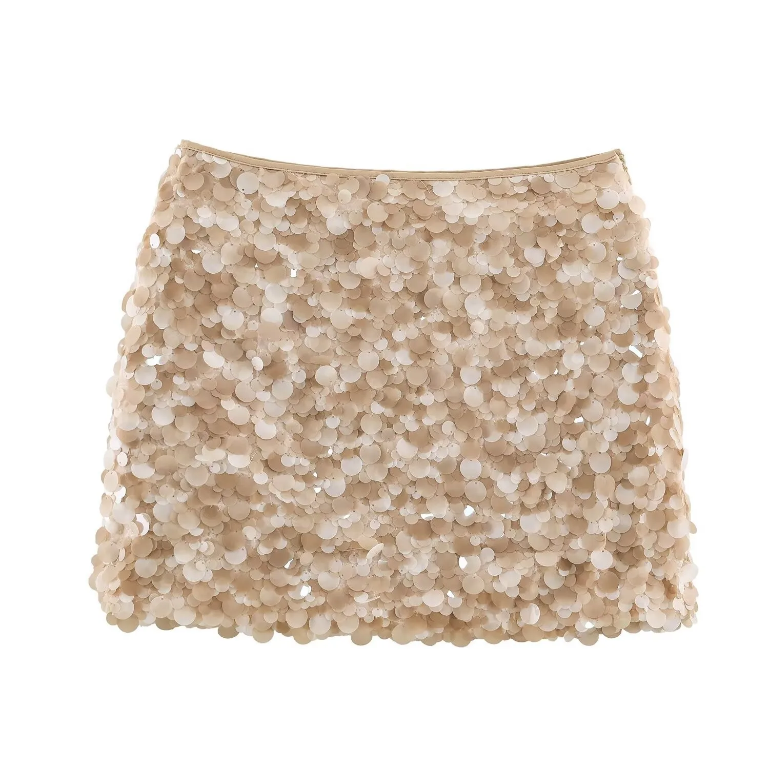 Sequin Skirts Sequined a Line Sexy with Autumn No Stretch Patchwork Seam Streetwear Bodycon Short Urban Skirts for Women