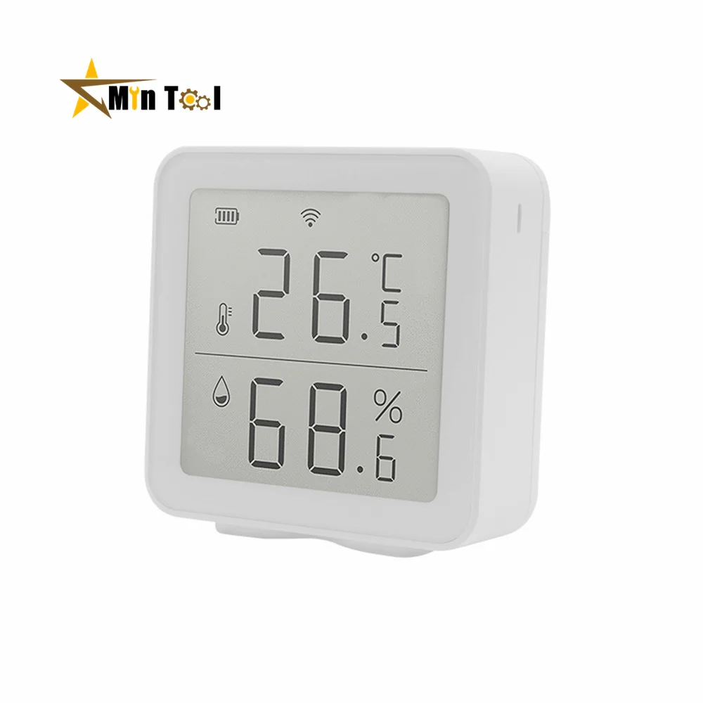 Tuya Smart WIFI Temperature and Humidity Sensor with LCD Screen Digital Display Wireless Thermometer Work for Alexa Google Home