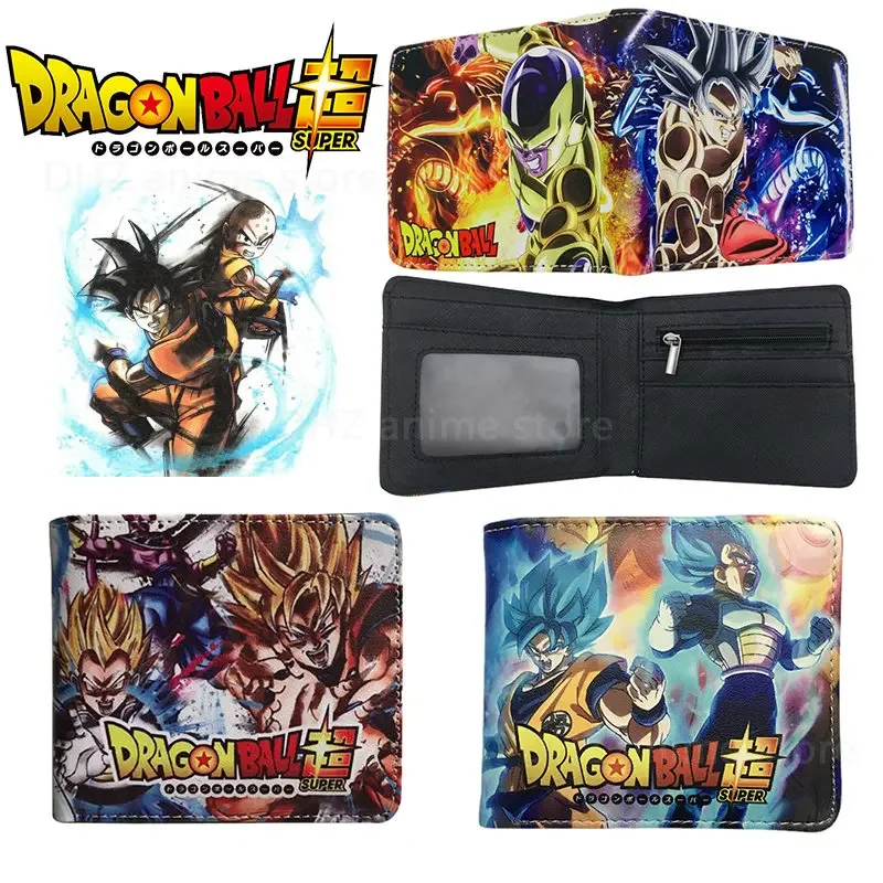

Dragon Ball Son Goku Men's PU Leather Cartoon Wallet Fashion Animation Boy Portable Card Holder Male Coin Pocket Man Short Purse