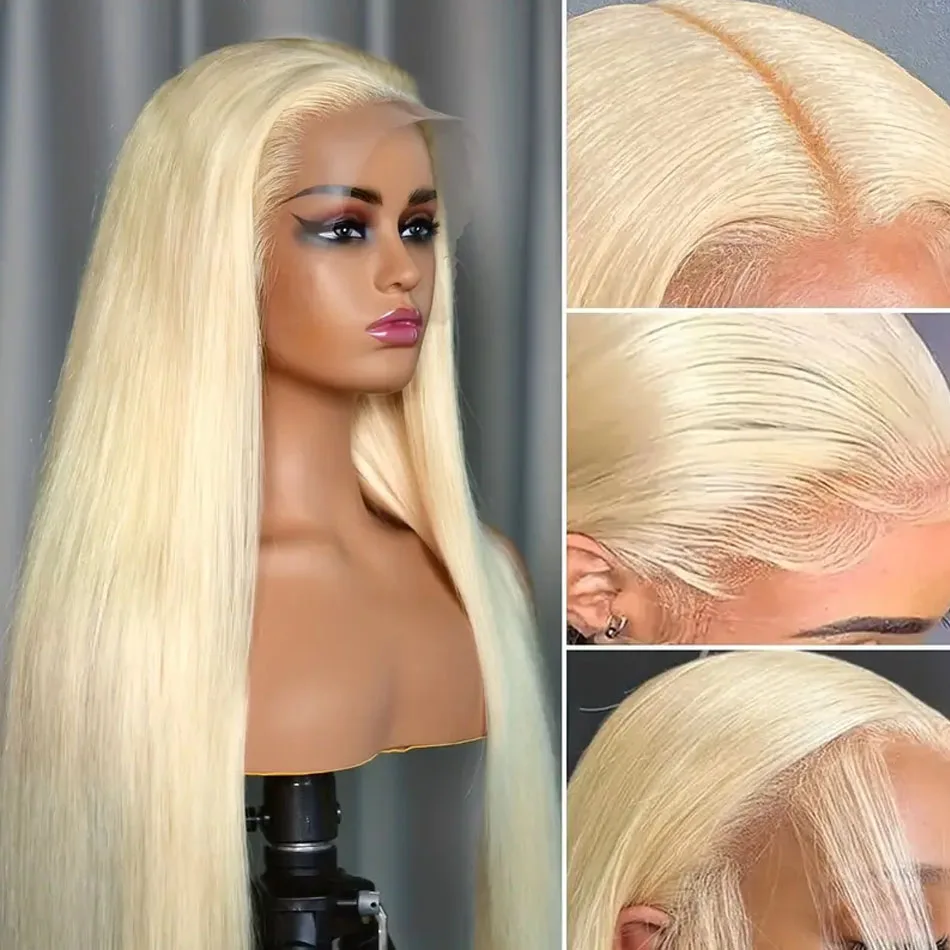 Glueless Wigs Human Hair Ready to Wear Straight 613 Blonde Lace Frontal Wigs 13x4 Glueless Human Hair Wigs 5x5 HD Lace Wigs