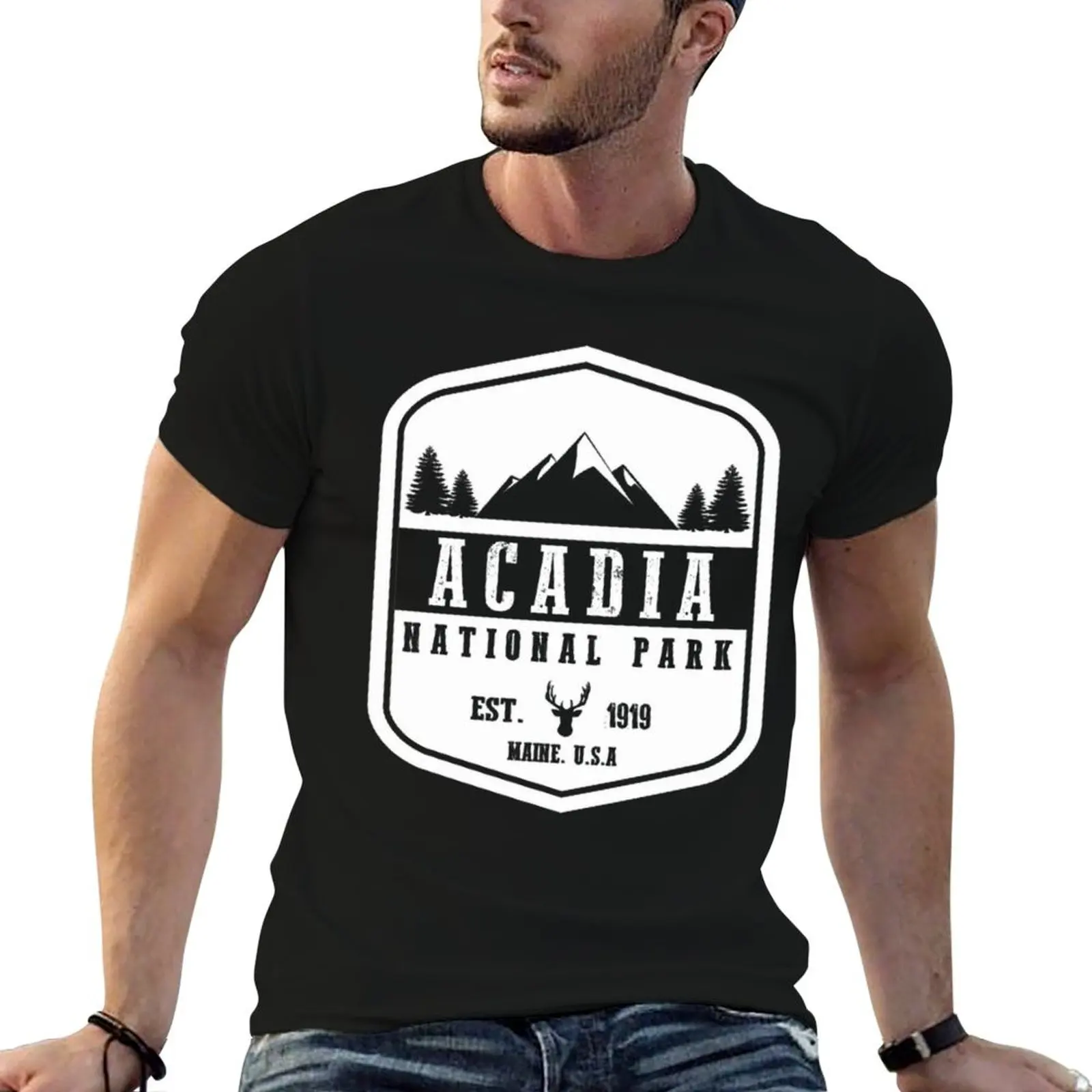 Acadia National Park T-Shirt Plus Size Workout Short Sleeve Top