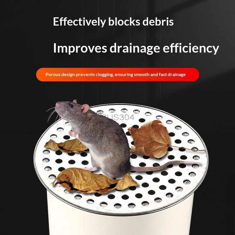 New Round Hole Gutter Guard Net Stainless Steel Secondary Drainage Anti Clogging Filter Vent Anti-blocking