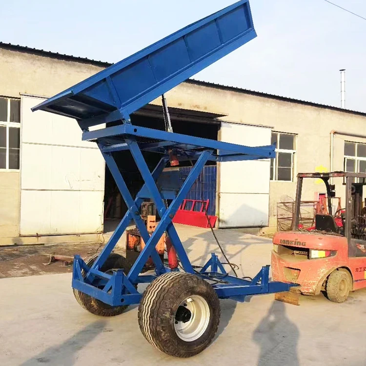 3 ton farm trailer single axle dump tipping trailer