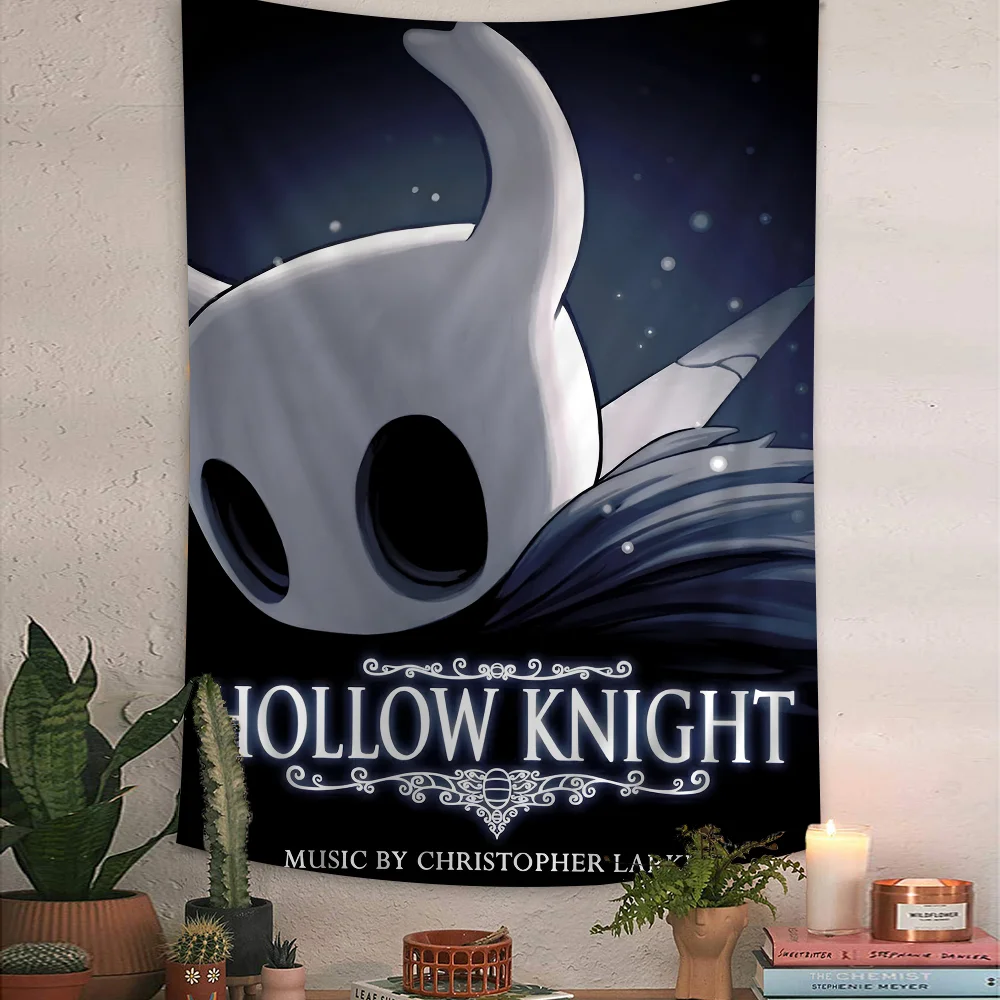 Hollow Knight DIY Wall Tapestry Hanging Tarot Hippie Wall Rugs Dorm INS Home Decor