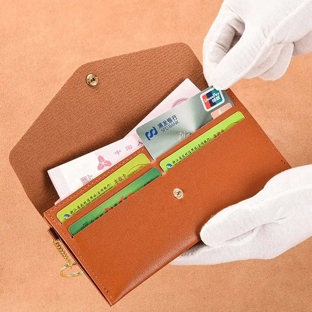 

Casual PU Leather Large Capacity Card Holder Rectangle Birthday Gifts Women Wallets Card Holder Purse Wallets Coin Purse