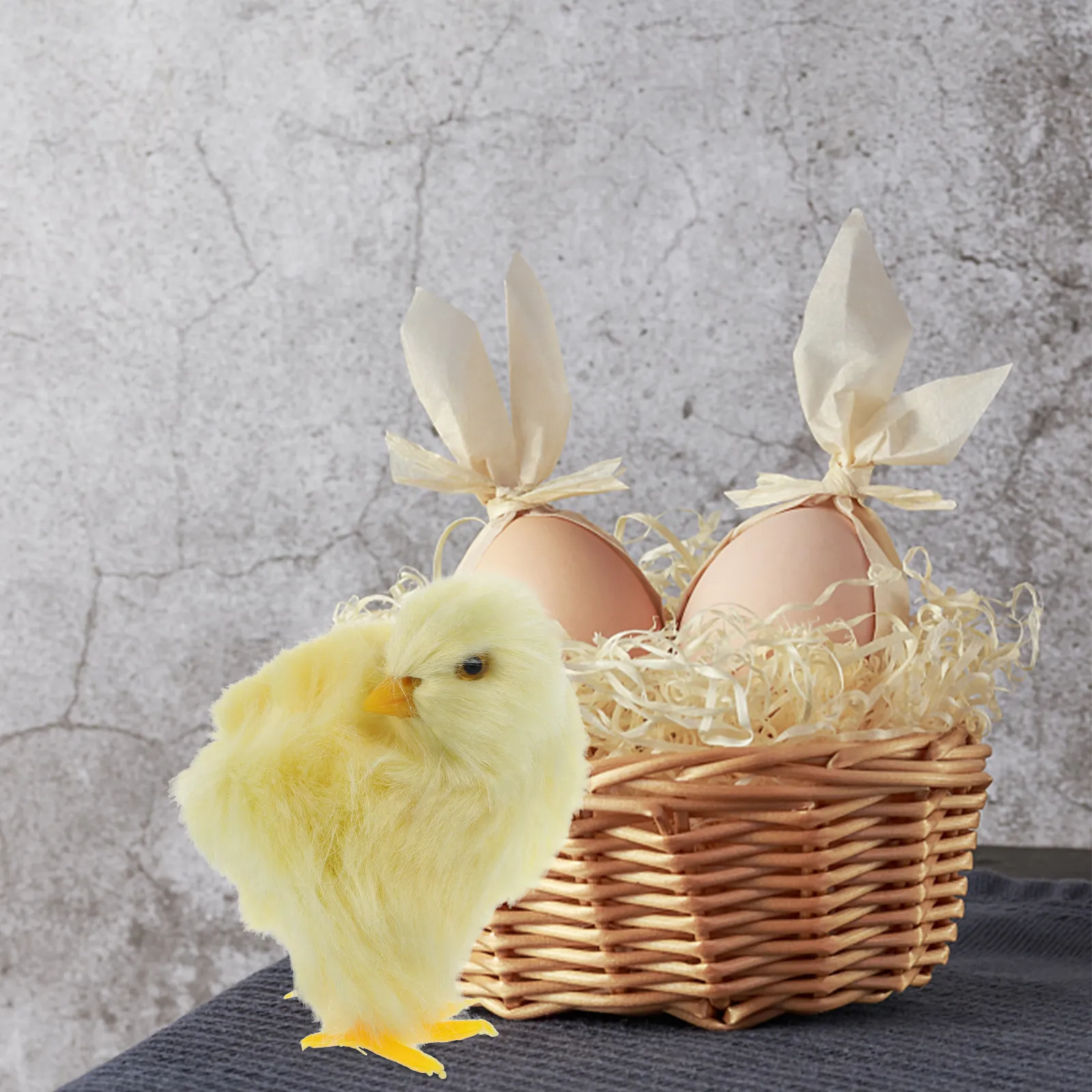 

2 шт. Искусственные декоративные фигурки цыплят, пасхальные украшения, маленькие реалистичные курицы для дома, балкона, сада