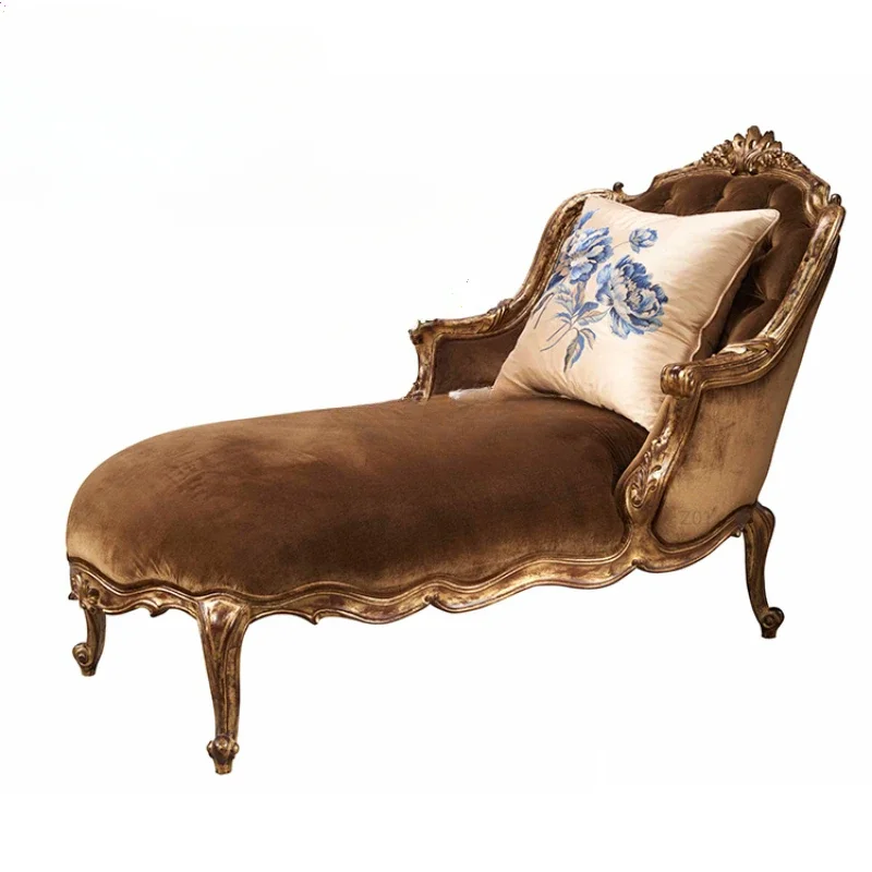 

Lying chair, solid wood carved noble consort sofa