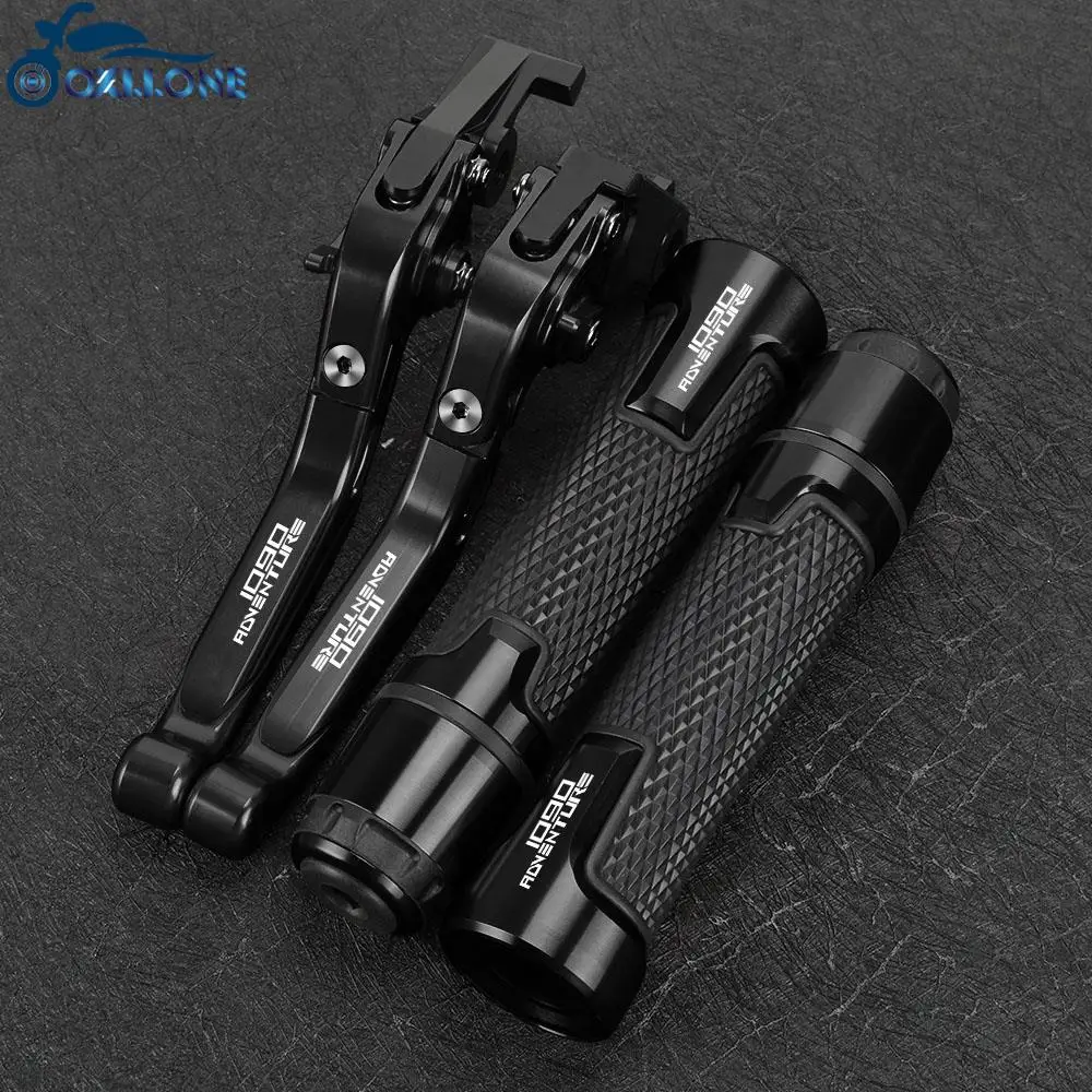 

FOR 1090 ADVENTURE R 1090 2014-2024 Motorcycle Accessories Adjustable Clutch Brake Lever Handlebar Grips Ends CNC Aluminum