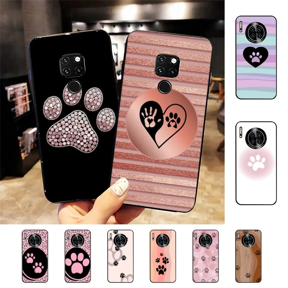 Cute Dog Paw Print Phone Case For Huawei Mate 10 20 30 40 50 lite pro Nova 3 3i 5 6 SE 7 pro 7SE