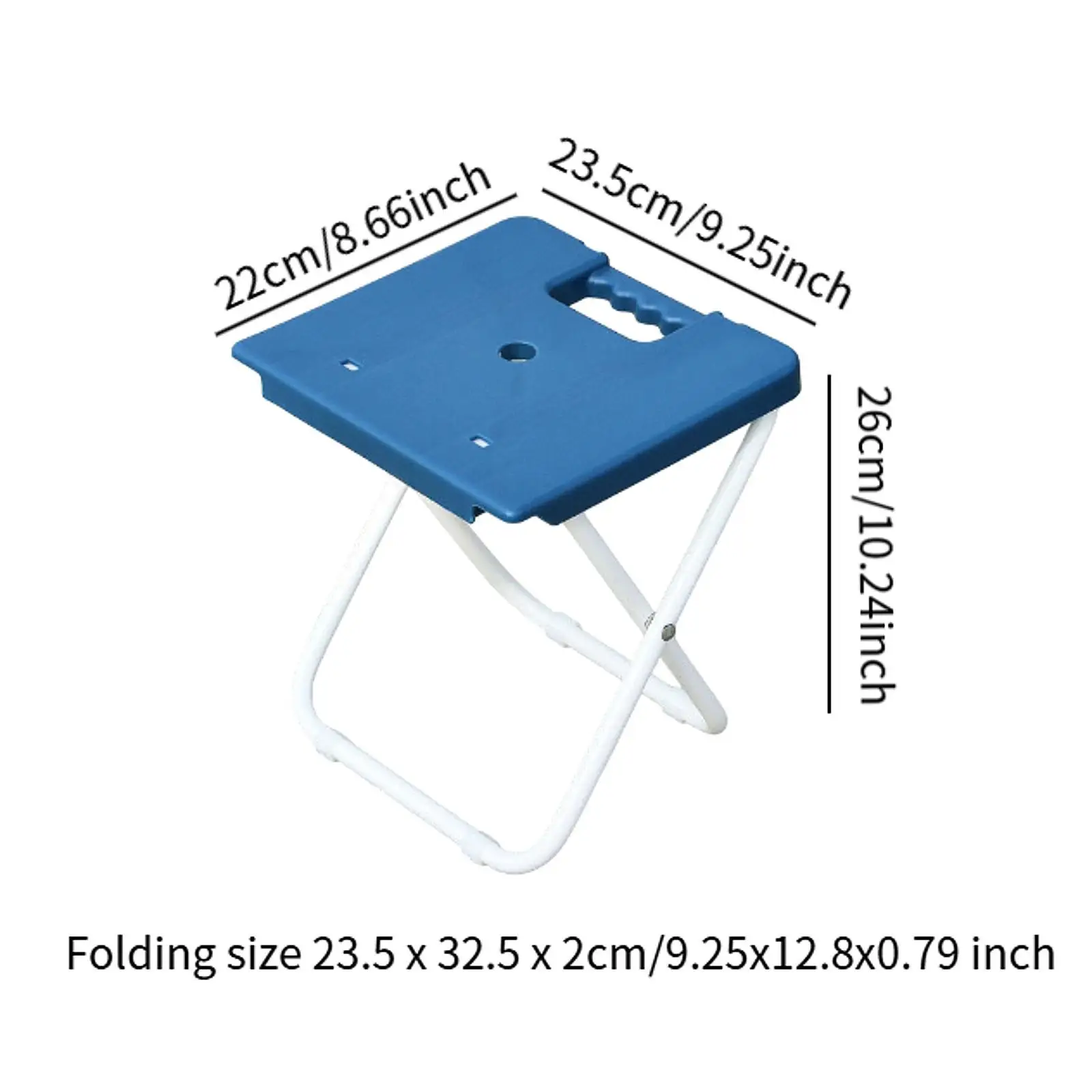 Kompakter Hocker für Zugsitzen und Angeln, platzsparender tragbarer Stuhl für den Außenbereich
