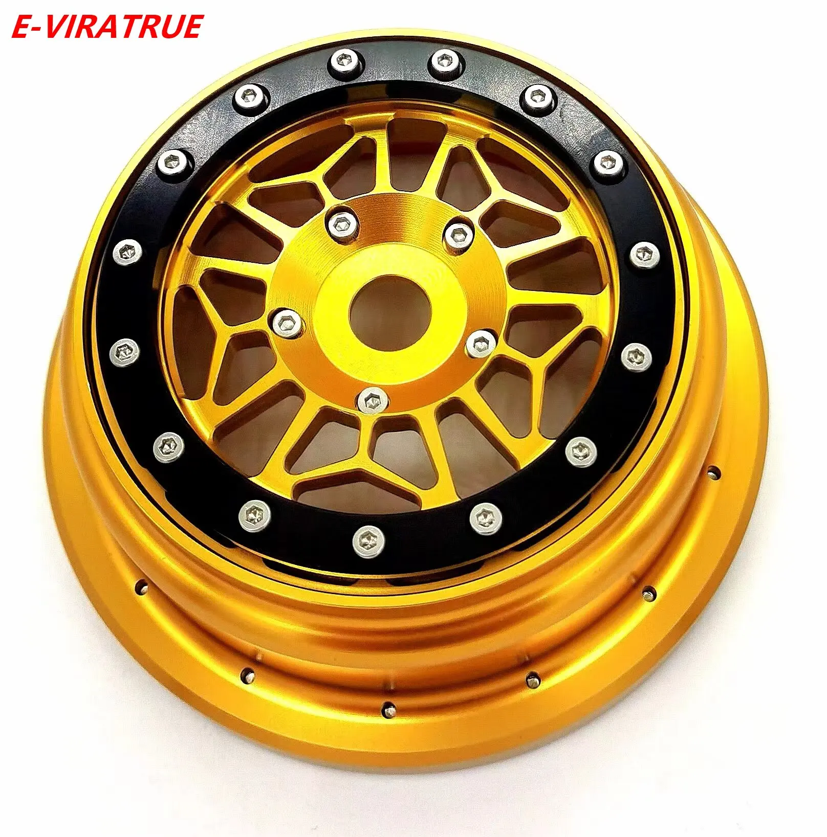 E-VIRATRUE Aluminum Bead Lock Wheel For Losi Super BAJA REY 1/6 1pcs