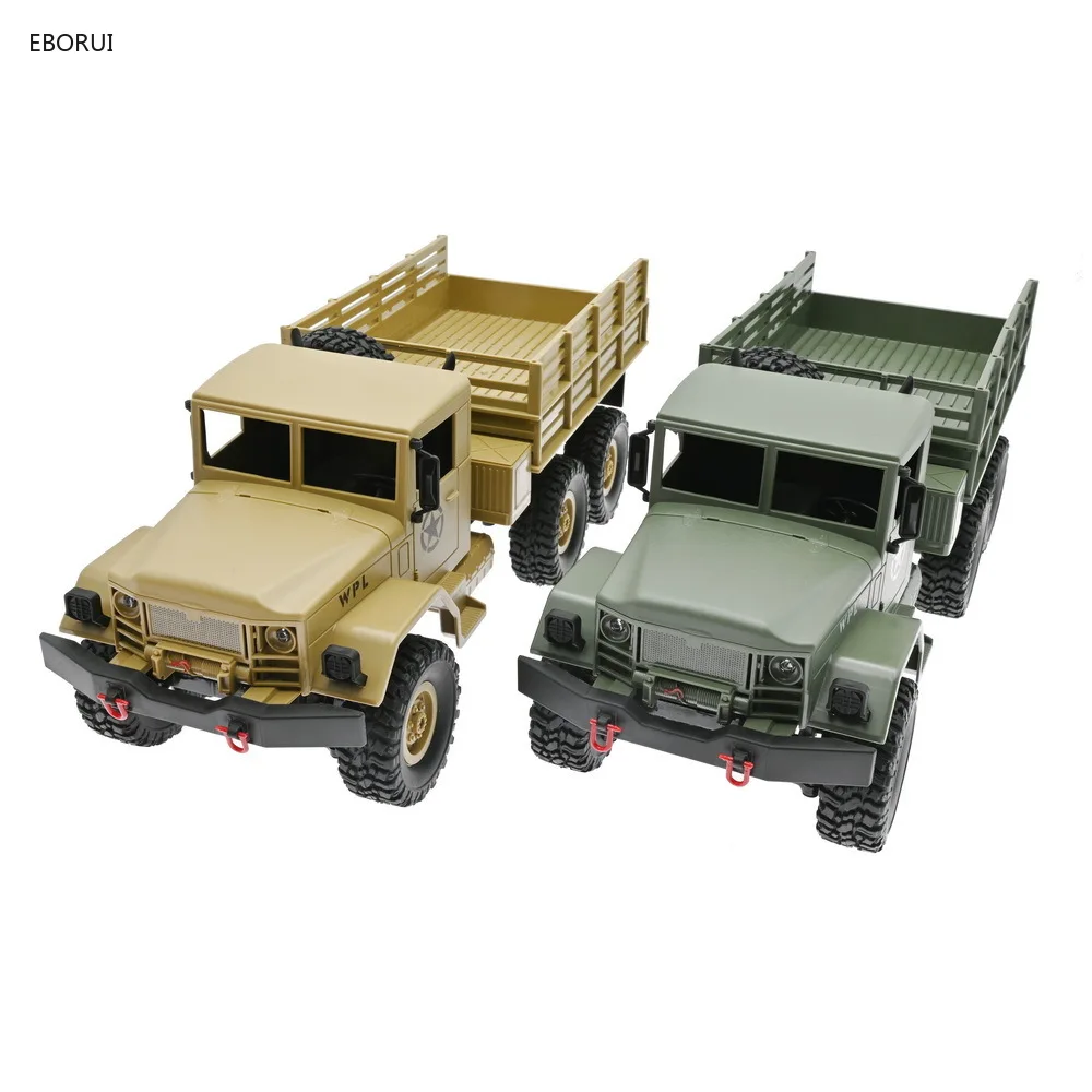 WPL B16 RC Military Transpotr Truck 1/16 2.4G Full Proportional 6WD Crawler Off Road RC Car With Light RTR Gift Toy for Kids